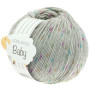 Lana Grossa Cool Wool baby Yarn Print 358 Vaaleanharmaa/oranssi/turkoosi/vihreä/sycamiini